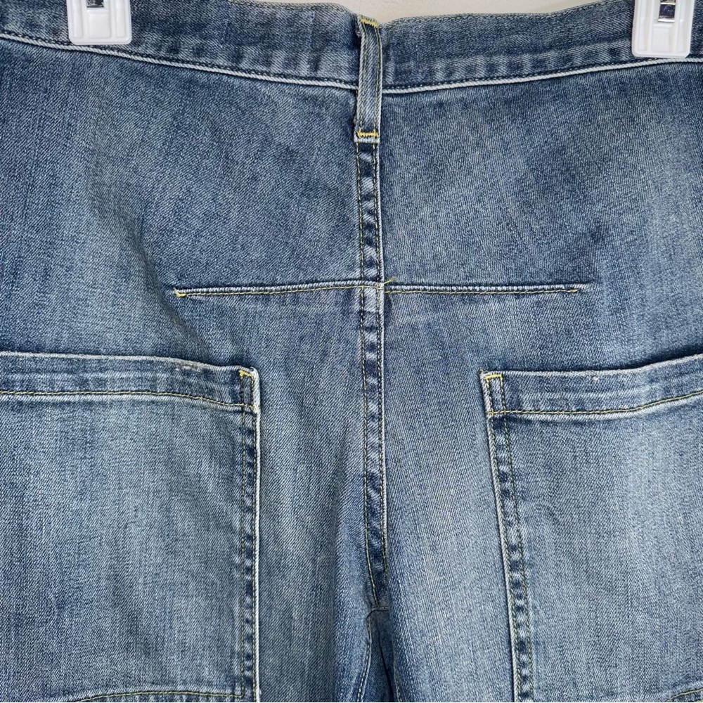 Nili Lotan Emerson Wide Barrel Leg Denim Jeans Pants-Classic Wash-Size 30 - Picture 8 of 15